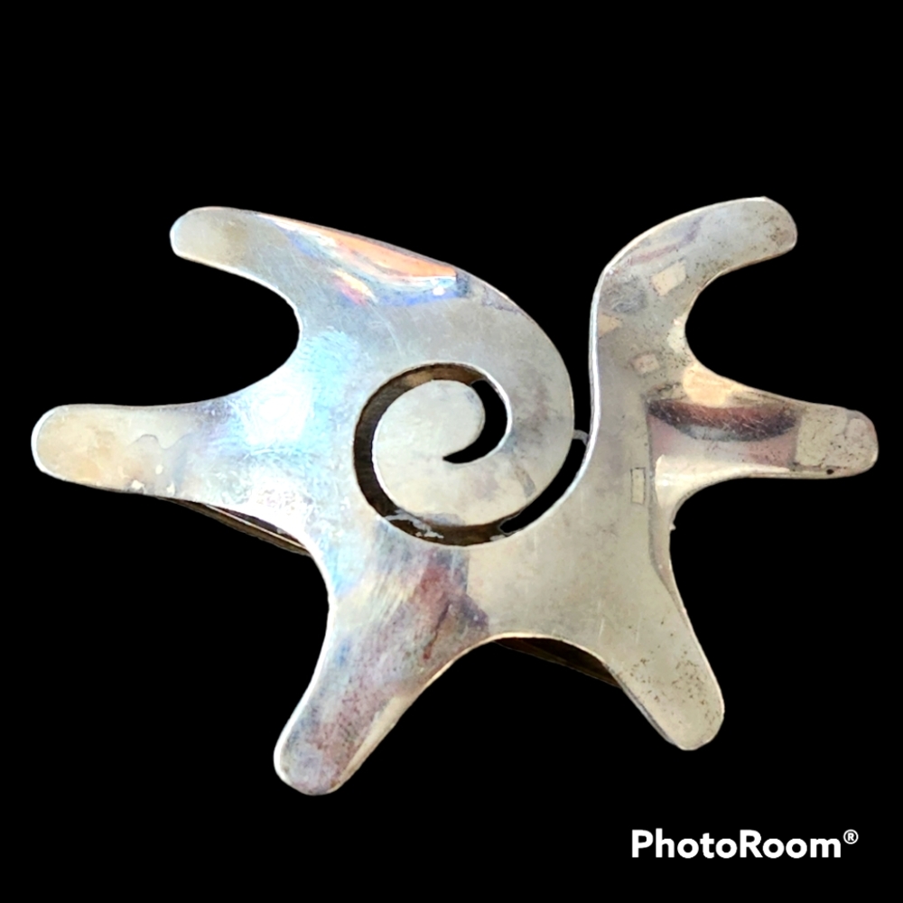 Vintage Stering Mexico Pin Brooch - Mid-Century Modern Sea Star